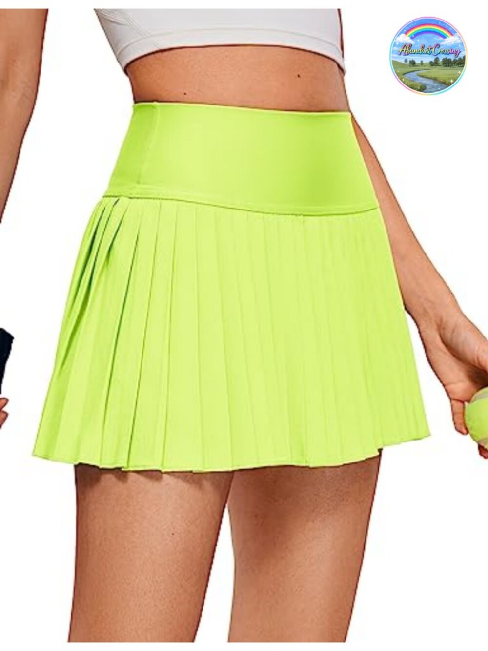 High Waisted Pleated Tennis Skirt with Built-in Shorts